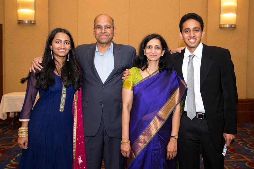 Sahana, her father Ramesh, mother Sujatha, and brother Sandeep